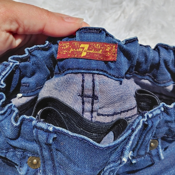 7 For All Mankind Adjustable Waist Blue Jeans Sz 4 - Picture 4 of 7